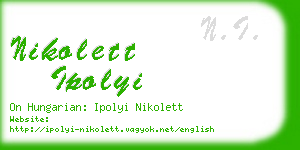 nikolett ipolyi business card